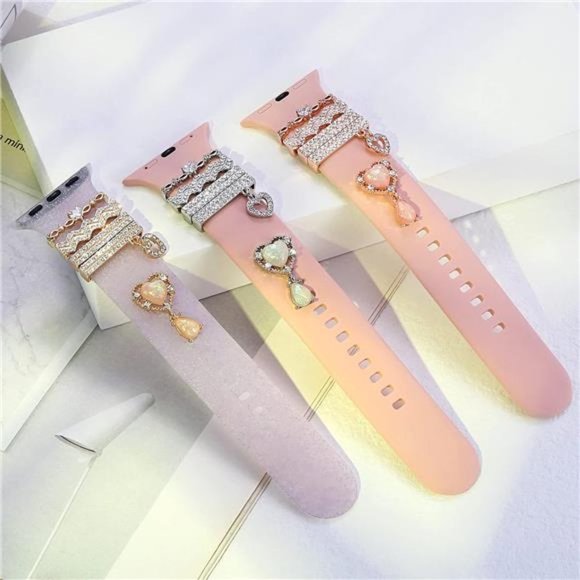 NEW 3 sets Apple Watch Band Crystal Bling Charms - Picture 5 of 6